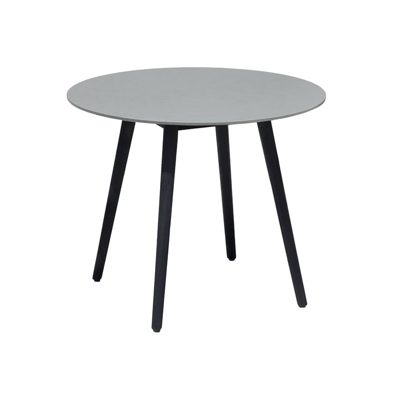 Armen Living Sydney Shasta 3PC Outdoor Wood/Fabric Dining Set in Gray/Tangerine