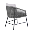 Armen Living Koala Calica Camino 5-Piece Outdoor Wood Dining Set in Gray/Black