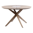 Armen Living Sachi 5-Piece Wood/Rope Outdoor Dining Set in Light Brown/Gray