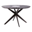 Armen Living Sachi 5-Piece Wood/Rope Outdoor Dining Set in Dark Brown/Light Gray