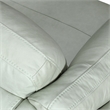 Armen Living Franz Upholstered Metal & Leather Sofa in Black/Mint