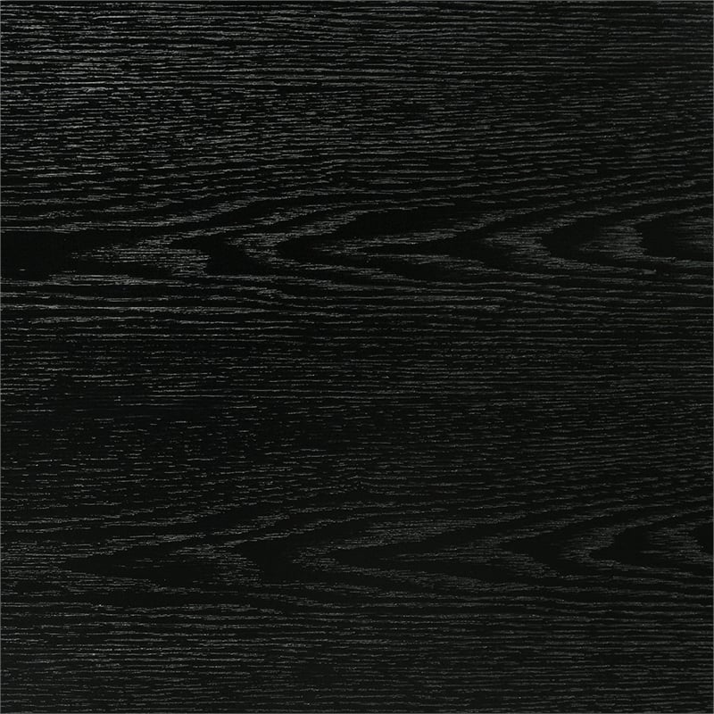 Armen Living Petra King Platform Wood Bed Frame with Tapered Legs in Black