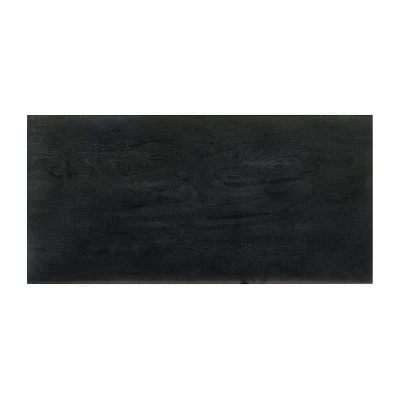 Armen Living Petra King Platform Wood Bed Frame with Tapered Legs in Black