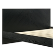 Armen Living Petra King Platform Wood Bed Frame with Tapered Legs in Black