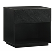 Armen Living Petra 1-Drawer Mid-Century Wood Nightstand in Black