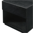 Armen Living Petra 1-Drawer Mid-Century Wood Nightstand in Black