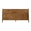 Armen Living Artemio King Platform Wood Bed Frame with Slim Track Arms in Walnut