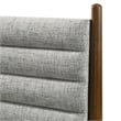 Armen Living Artemio King Platform Wood Bed Frame with Slim Track Arms in Walnut