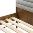 Armen Living Artemio King Platform Wood Bed Frame with Slim Track Arms in Walnut
