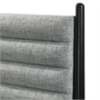 Armen Living Artemio Queen Platform Wood Bed Frame with Slim Track Arms in Black