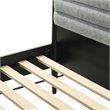 Armen Living Artemio Queen Platform Wood Bed Frame with Slim Track Arms in Black