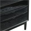 Armen Living Artemio 2-Drawer Wood Nightstand with Shelf in Black