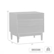 Armen Living Artemio 2-Drawer Wood Nightstand with Shelf in Black