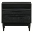 Armen Living Artemio 2-Drawer Wood Nightstand with Shelf in Black