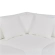 Armen Living Ciara 3-Piece Upholstered Polyurethane Sectional Sofa in Pearl