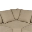 Armen Living Ciara 3-Piece Upholstered Polyurethane Sectional Sofa in Brown