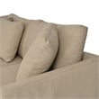 Armen Living Ciara 3-Piece Upholstered Polyurethane Sectional Sofa in Brown