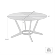 Armen Living Santana Round Wood Dining Table with Splayed Legs in Walnut