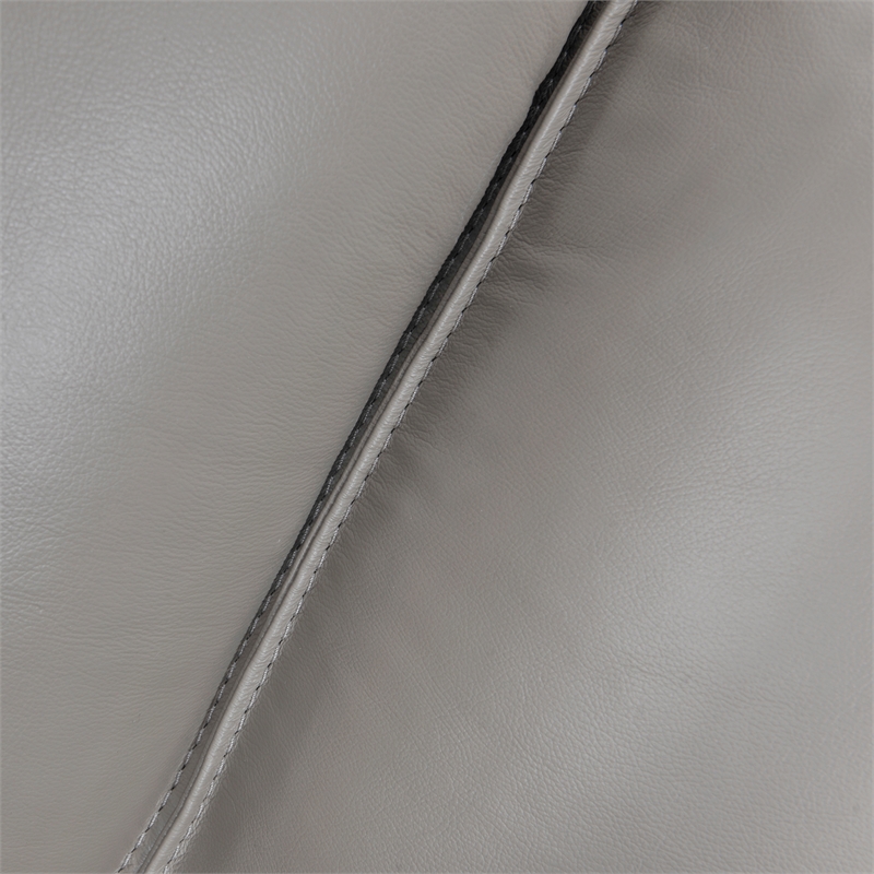 Armen Living Summit 3-Piece Greige Leather Sectional Sofa in Gray