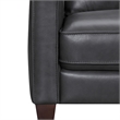 Armen Living Summit 3-Piece Greige Leather Sectional Sofa in Pewter