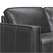 Armen Living Summit 3-Piece Greige Leather Sectional Sofa in Pewter