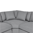 Armen Living Ciara 3-Piece Upholstered Polyurethane Sectional Sofa in Slate Gray