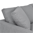 Armen Living Ciara 3-Piece Upholstered Polyurethane Sectional Sofa in Slate Gray