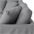 Armen Living Ciara 3-Piece Upholstered Polyurethane Sectional Sofa in Slate Gray
