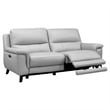Armen Living Lizette 3-Piece Leather Living Room Power Recliner Set in Dove Gray