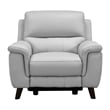Armen Living Lizette 3-Piece Leather Living Room Power Recliner Set in Dove Gray