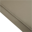 Kash Upholstered Dining Chair in Taupe Gray Faux Leather and Metal Legs