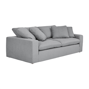 Armen Living Liberty 96.5&quot Upholstered Polyurethane Sofa in Slate Gray