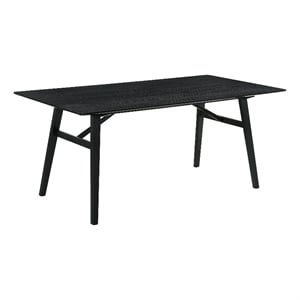 Channell Wood Dining Table in Black Finish