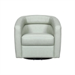 Armen Living Desi Upholstered Leather Swivel Accent Chair in Mint