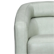 Armen Living Desi Upholstered Leather Swivel Accent Chair in Mint