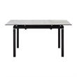 Giana Extendable Dining Table in Stone and Metal