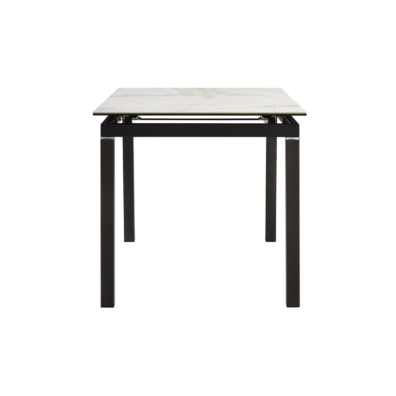 Giana Extendable Dining Table in Stone and Metal