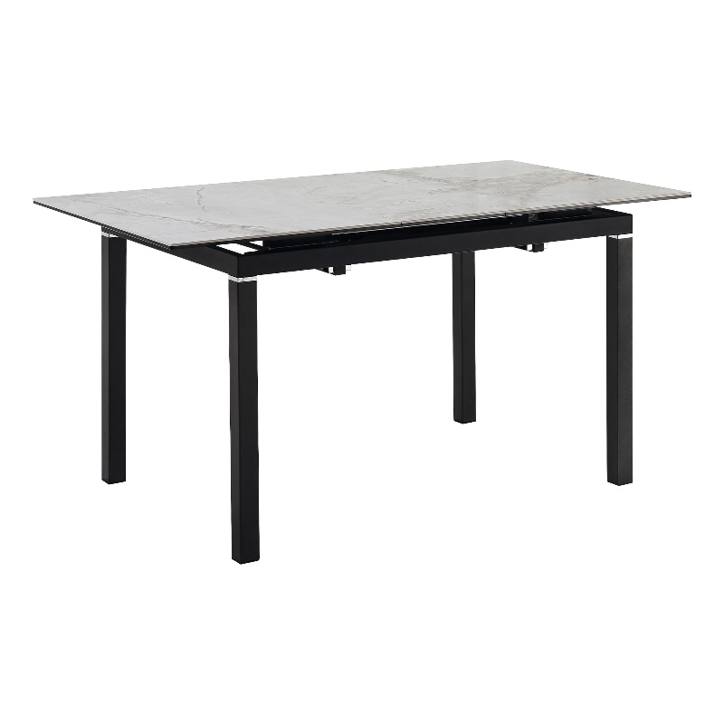 Giana Extendable Dining Table in Stone and Metal