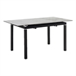 Giana Extendable Dining Table in Stone and Metal