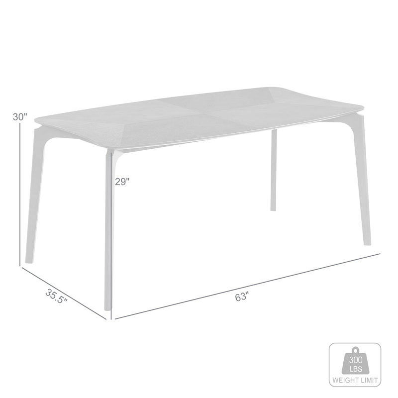 Kalia Wood Dining Table in Gray Finish