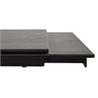 Armen Living Milena Stone and Wood Extendable Dining Table in Gray