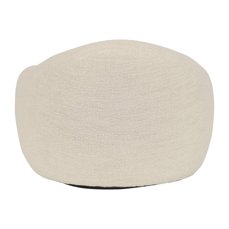 Armen Living Molly Upholstered Polyurethane Swivel Accent Chair in Pearl