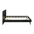 Petra Queen Platform Wood Bed Frame in Black Finish