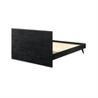 Petra Queen Platform Wood Bed Frame in Black Finish