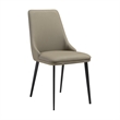 Knox Genesis 7 Piece Dining Set with Stone Top and Taupe Gray Faux Leather Chair
