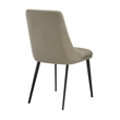 Knox Genesis 7 Piece Dining Set with Stone Top and Taupe Gray Faux Leather Chair