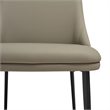 Knox Genesis 7 Piece Dining Set with Stone Top and Taupe Gray Faux Leather Chair