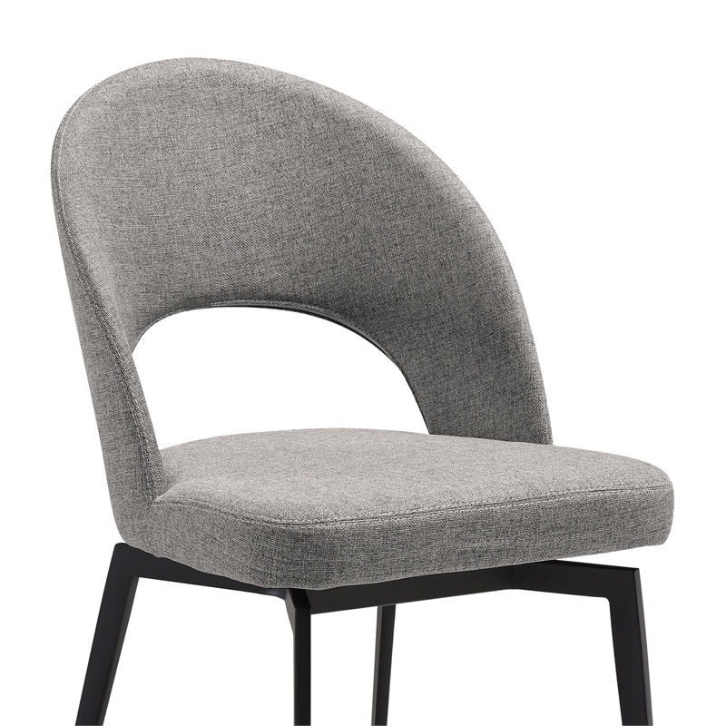 Knox Lucia 5 Piece Dining Set with Stone Top and Gray Fabric Chairs