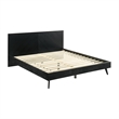 Petra King 3 Piece Wood Bedroom Set in Black Finish