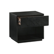 Petra King 3 Piece Wood Bedroom Set in Black Finish